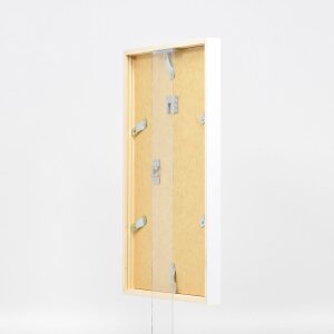 Telaio effetto legno profilo 35 bianco 50x50 cm vetro acrilico