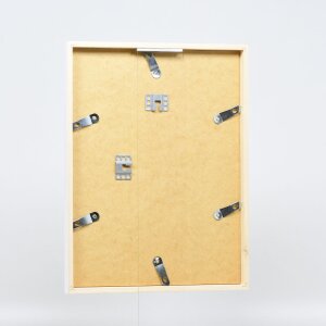 Telaio effetto legno profilo 35 bianco 50x50 cm vetro acrilico