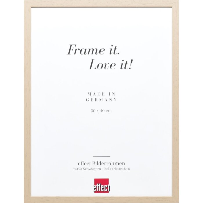 Telaio effetto legno profilo 35 marrone chiaro 50x50 cm vetro acrilico