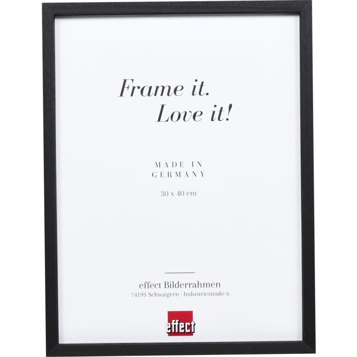 Telaio in legno effetto profilo 35 nero 50x50 cm vetro normale + distanziatore