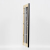 Effetto cornice in legno massiccio profilo 30 nero 50x50 cm vetro acrilico