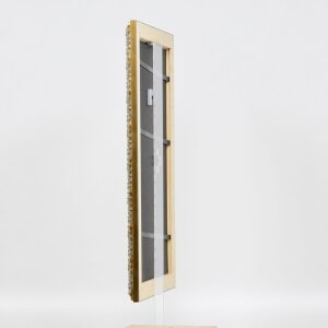 Effetto cornice in legno profilo 94 oro 50x50 cm vetro antiriflesso