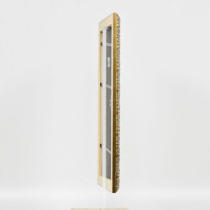 Effetto cornice in legno profilo 94 oro 50x50 cm vetro antiriflesso