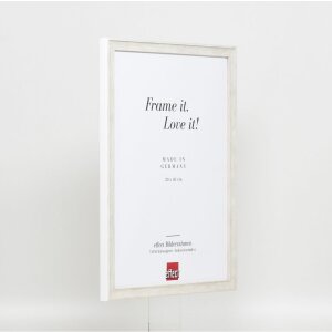 Telaio in legno effetto profilo 2070 vetro acrilico 50x50 cm bianco