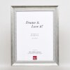 Effetto cornice in legno massiccio profilo 28 argento 50x50 cm vetro antiriflesso