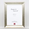 Telaio effetto legno profilo 95 argento 50x50 cm vetro antiriflesso