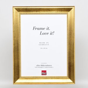Cornice in legno effetto profilo 95 oro 50x50 cm vetro antiriflesso