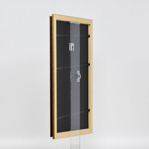 Telaio effetto legno profilo 21 noce marrone 50x60 cm vetro antiriflesso