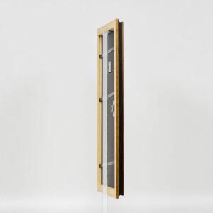 Telaio effetto legno profilo 21 noce marrone 50x60 cm vetro antiriflesso