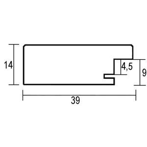 Effetto cornice in legno massiccio profilo 30 bianco 50x60 cm vetro acrilico