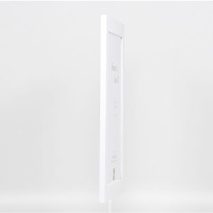 Effetto cornice in legno massiccio profilo 30 bianco 50x60 cm vetro acrilico