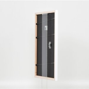 Telaio effetto legno profilo 2070 vetro antiriflesso 50x60 cm bianco