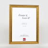 Cornice barocca effetto legno Profilo 37 oro antico 50x60 cm Vetro acrilico