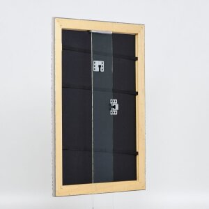 Cornice in legno effetto profilo 94 argento 50x60 cm vetro museo