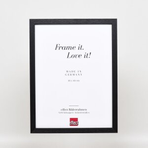 Telaio effetto legno profilo 33 nero 50x65 cm vetro normale
