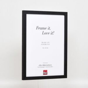 Telaio effetto legno profilo 33 nero 50x65 cm vetro normale
