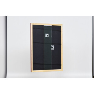 Effetto telaio in legno Profilo 38 marrone 50x65 cm Vetro acrilico