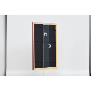 Effetto telaio in legno Profilo 38 marrone 50x65 cm Vetro acrilico