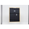 Effetto telaio in legno Profilo 38 marrone 50x65 cm Vetro acrilico