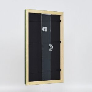 Telaio in legno effetto profilo 21 verde 50x65 cm vetro antiriflesso