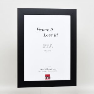 Struttura in legno massiccio effetto Profilo 30 nero 50x65 cm vetro trasparente