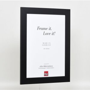 Struttura in legno massiccio effetto Profilo 30 nero 50x65 cm vetro trasparente