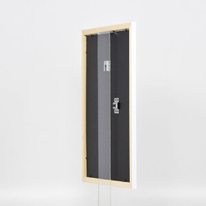 Telaio effetto legno profilo 2210 bianco 50x65 cm vetro acrilico