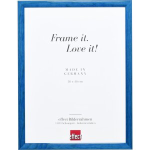Telaio effetto legno profilo 89 blu 50x65 cm vetro acrilico
