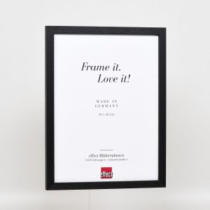 Telaio effetto legno profilo 33 nero 50x65 cm vetro acrilico