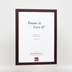 Telaio effetto legno profilo 33 wengé 50x65 cm vetro acrilico