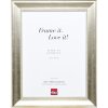 Telaio effetto legno profilo 95 argento 50x65 cm vetro antiriflesso