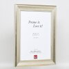 Telaio effetto legno profilo 95 argento 50x65 cm vetro antiriflesso