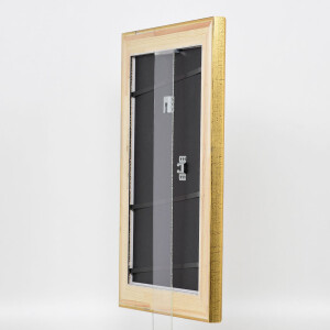 Effetto cornice in legno profilo 95 oro 50x65 cm vetro acrilico