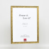 Cornice in legno effetto profilo 2070 vetro museo 50x70 cm oro