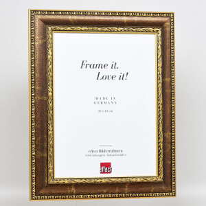 Cornice barocca effetto profilo 31 marrone 50x70 cm vetro museale