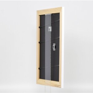 Effetto cornice in legno massello profilo 30 bianco 50x75 cm vetro acrilico