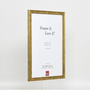 Telaio effetto legno profilo 2070 vetro acrilico 50x75 cm oro