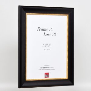 Telaio effetto legno profilo 95 nero 50x75 cm vetro antiriflesso