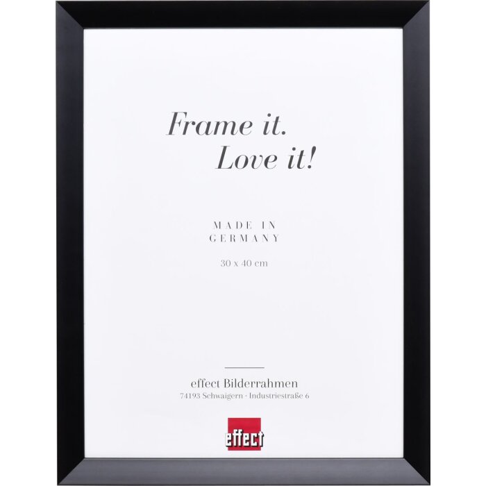 Telaio in legno effetto Top N nero 50x75 cm vetro museale