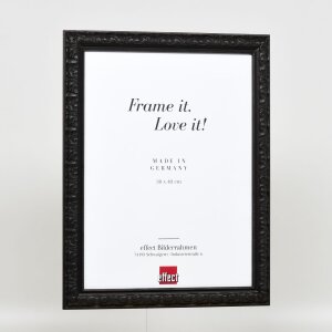 Telaio effetto legno profilo 94 nero 59,4x84,1 cm vetro antiriflesso