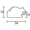 Telaio effetto legno profilo 94 nero 59,4x84,1 cm vetro antiriflesso