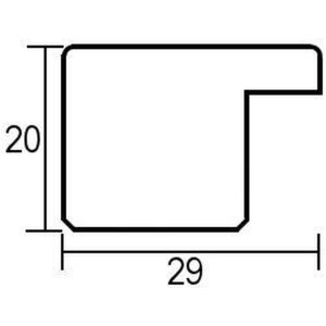 Cornice deffetto 2319 argento antico 59,4x84,1 cm vetro museale