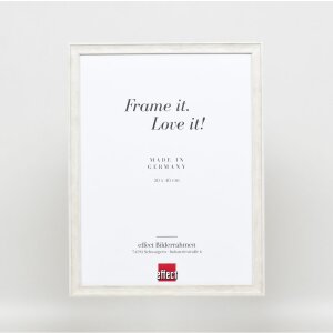 Telaio effetto legno profilo 2070 vetro museo 59,4x84,1 cm bianco