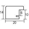 Telaio effetto legno profilo 2210 bianco 60x60 cm vetro antiriflesso