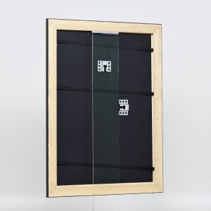 Telaio effetto legno profilo 94 nero 60x60 cm vetro acrilico