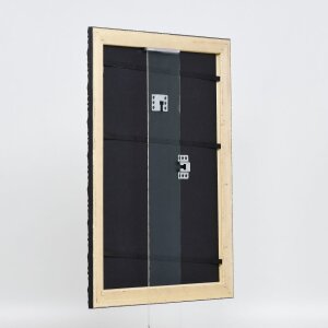 Telaio effetto legno profilo 94 nero 60x60 cm vetro acrilico