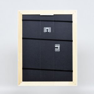 Cornice barocca effetto legno profilo 37 bianco 60x60 cm vetro museo