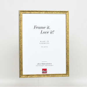 Telaio effetto legno profilo 2070 vetro museo 60x60 cm oro