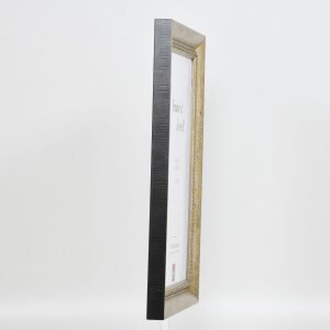 Effetto cornice in legno massiccio profilo 28 oro 60x80 cm vetro antiriflesso