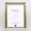Effetto cornice in legno massiccio profilo 28 oro 60x80 cm vetro antiriflesso